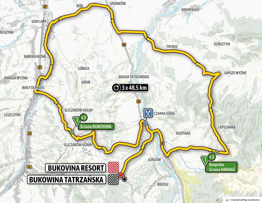 Tour de Pologne 2020 - mapa