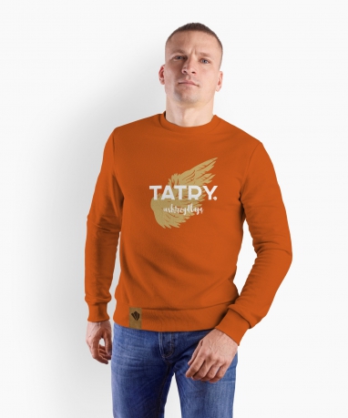 Bluza męska Tatry orange ze złotym nadrukiem