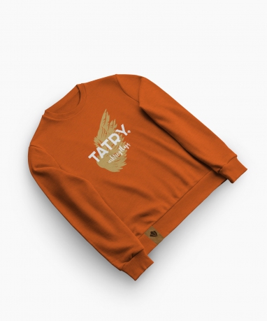 Bluza męska Tatry orange ze złotym nadrukiem